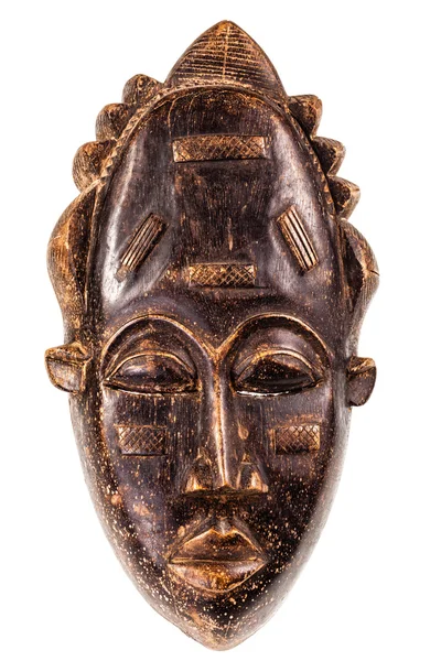 Antica maschera di legno africana — Foto Stock