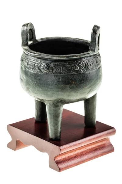 Buddhist cauldron over white — Stock Photo, Image