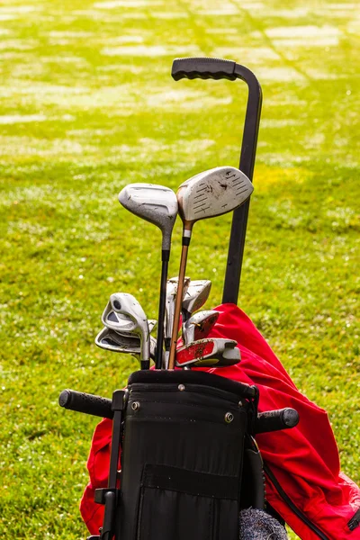 Black golf bag — Stock Photo, Image