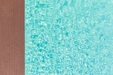 Wooden pool side