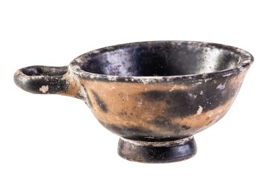Ancient bowl over white