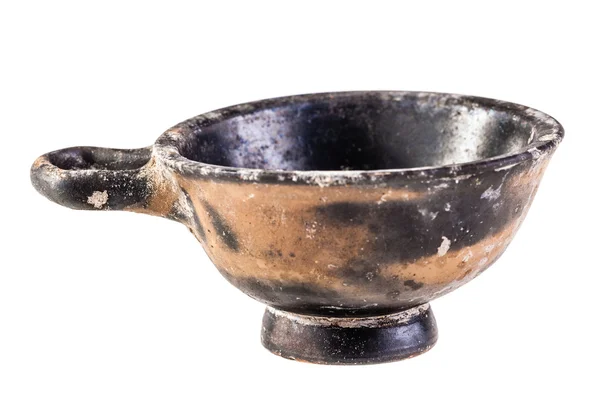 Ancient bowl over white — Stockfoto