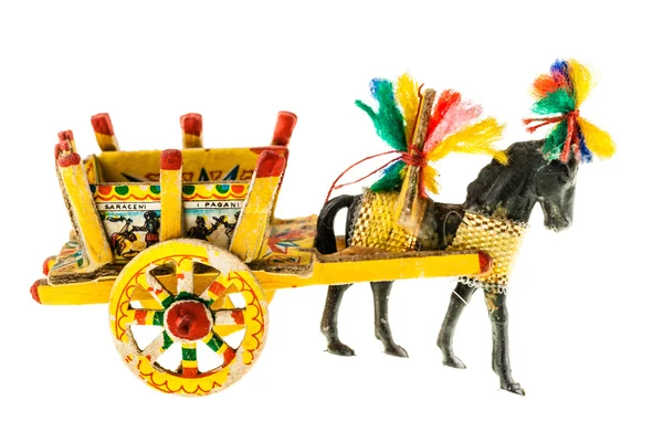 Sicilian cart miniature — Stockfoto