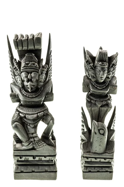 Wooden balinese gods — Stok fotoğraf