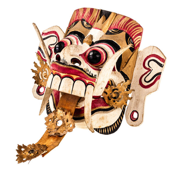 Rangda mask over white