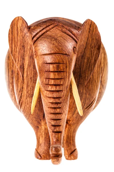 Fat wooden elephant — Stock Photo, Image