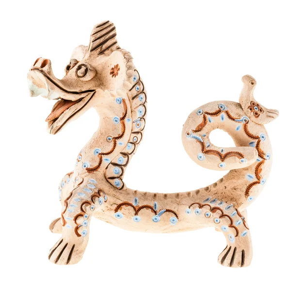 Terracotta folkloristic dragon — Stock Photo, Image