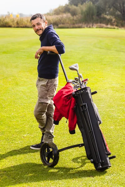Selbstbewusster Golfspieler — Stockfoto