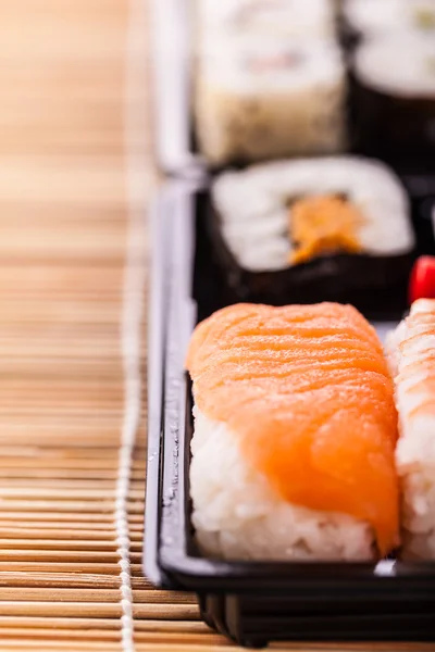 Sushi box close-up — Fotografia de Stock