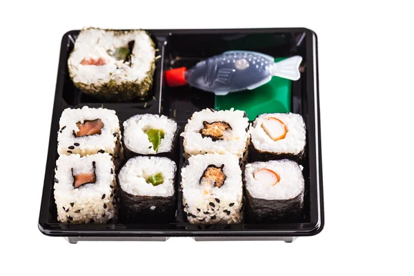 Levar caixa de sushi — Fotografia de Stock
