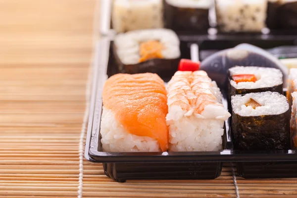 Detalhe da caixa de sushi — Fotografia de Stock