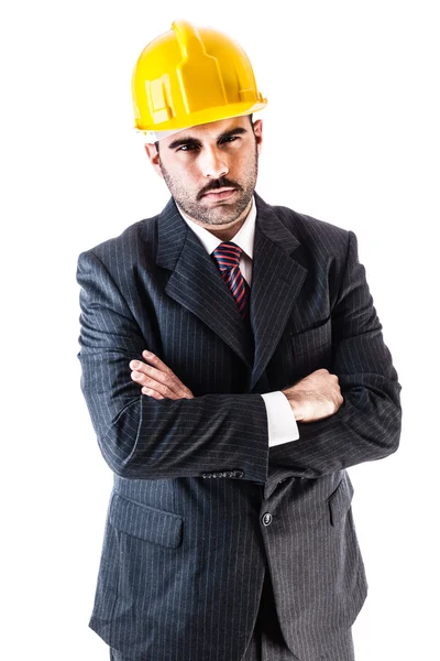 Helmet businessman — Stock Photo, Image