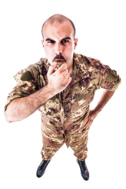 Sergeant Blowing the whistle clipart