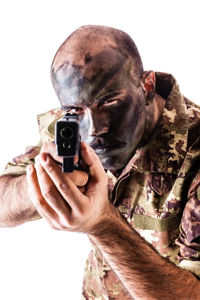 Soldado armado — Stockfoto