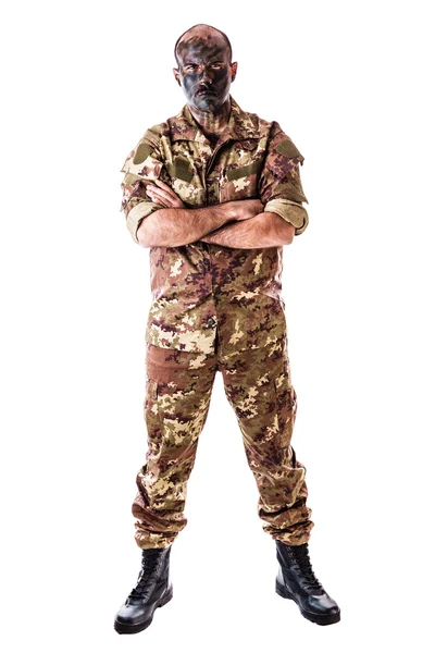 Soldato a figura intera — Foto Stock