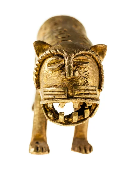 Chinese golden lion statuette — Stock Photo, Image