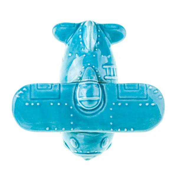 Mavi seramik uçak — Stok fotoğraf