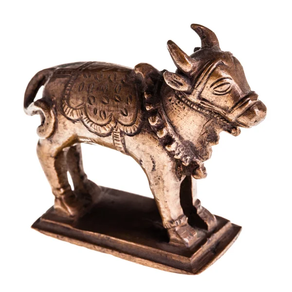 Estatueta de vaca bronze — Fotografia de Stock