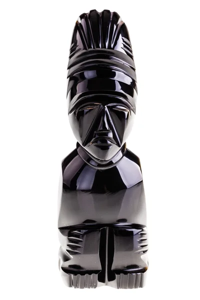 Maya obsidian statuette — Stock Photo, Image