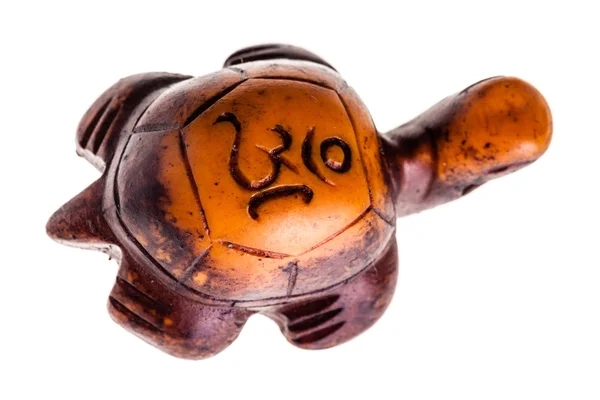 Cute lucky charm wooden turtle — Stock Photo, Image