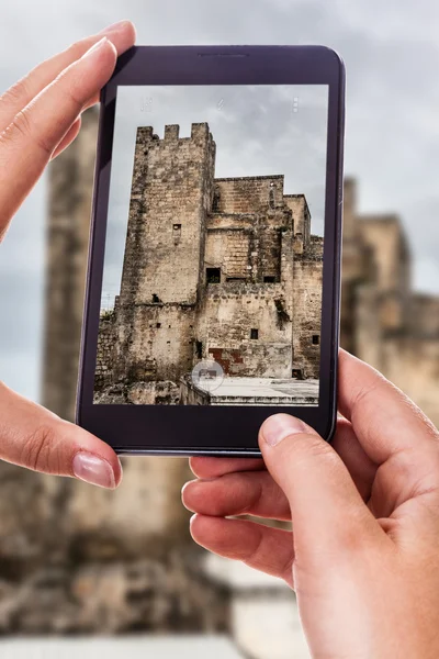 Photographing a medieval castle — Stock Photo, Image