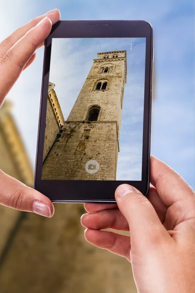 Photographing a belfry — Stock Photo, Image