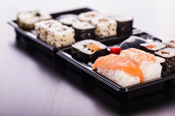 Caixa de sushi simples — Fotografia de Stock