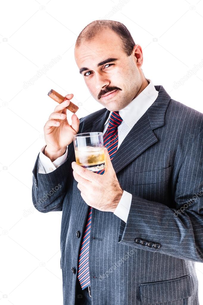 businessman with moustaches