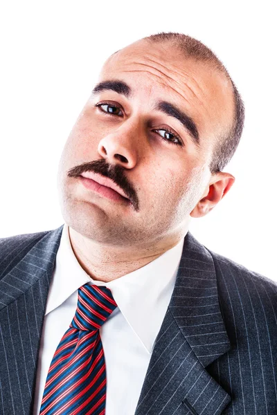 Hombre de negocios con bigotes — Foto de Stock