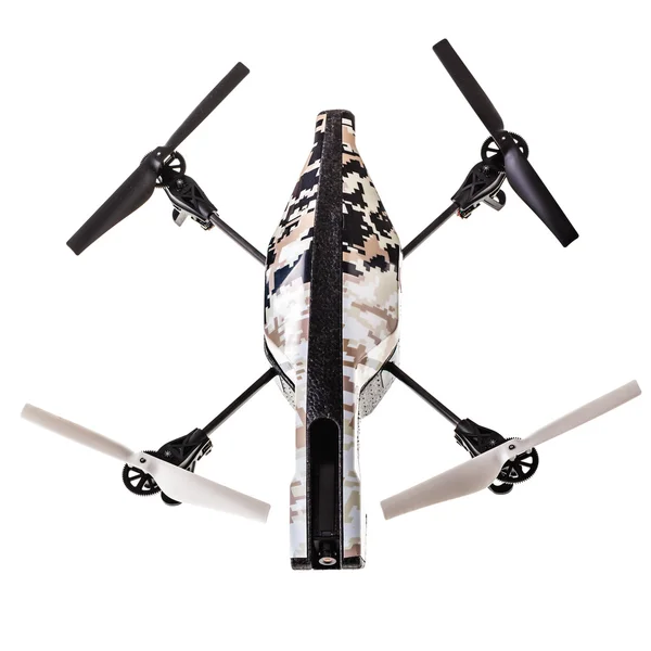 Drone cuádricóptero sobre blanco —  Fotos de Stock