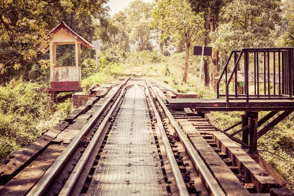 Rails de chemin de fer vintage en Thaïlande — Photo