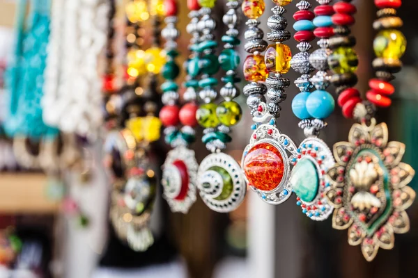 Row of necklaces — Stock Photo, Image