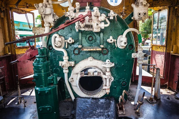 Sala de máquinas locomotivas a vapor — Fotografia de Stock