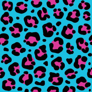 Kusursuz hayvan şekli. Leopar sıcak yaz vektör arka planı. Afrika duvar kâğıdı, ambalaj, tekstil ve tasarım için uygun. Vektör deseni.
