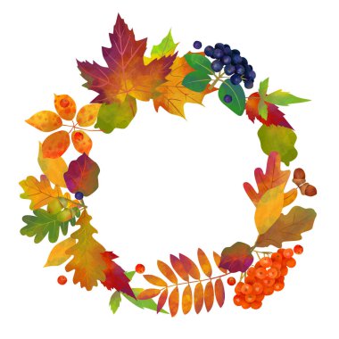 Sonbahar yaprakları beyaz arka planda. Sonbahar çerçevesi. Tekstil ve ambalaj kağıdı için mükemmel..