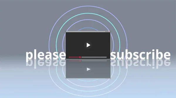 Video Screen Play Button Streaming Preview Template Likes Hearts Happy — стоковый вектор