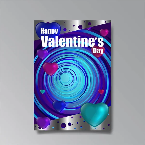 Diseño Abstracto Página Del Día San Valentín Para Tela Impresión — Vector de stock