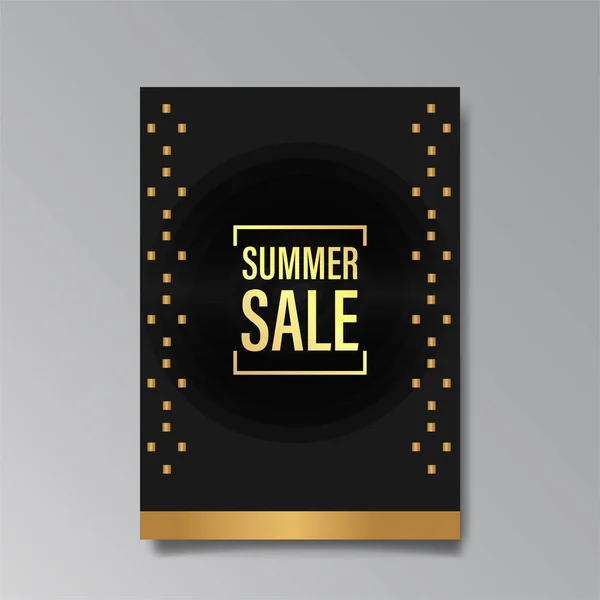 Luxe Abstracte Sale Brochure Template Art Deco Elegante Banner Premium — Stockvector