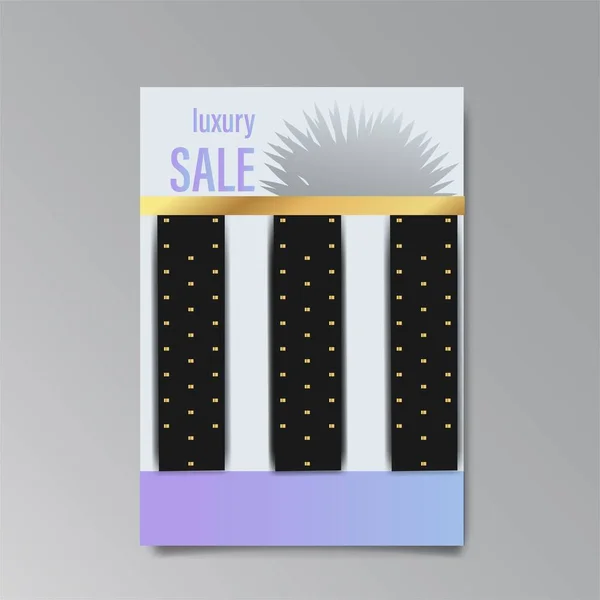Luksusowy Abstrakcyjny Szablon Broszury Sprzedaży Art Deco Elegancki Baner Premium — Wektor stockowy
