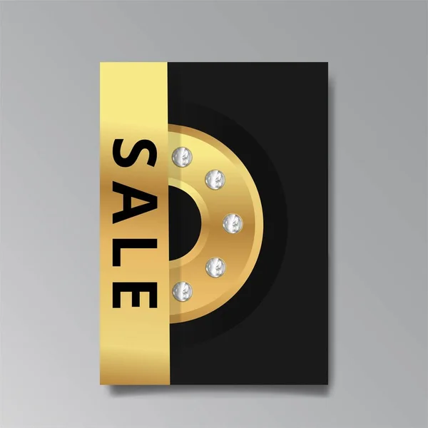 Luxe Abstracte Sale Brochure Template Art Deco Elegante Banner Premium — Stockvector