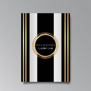 Art Deco, A4 sayfası, menü, kart, modern davetiye, ay yıldızları ve şehir ışıkları Art Deco, Art Nuevo Gatsby tarzı, güzel arka plan 