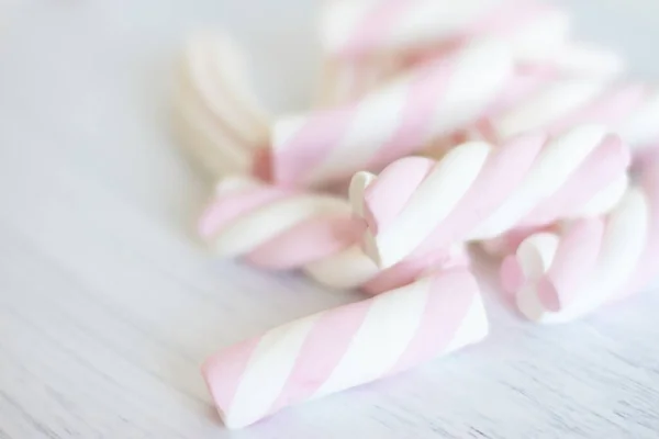 Marshmallow Verschillende Vorm Patroon Achtergrond Pastel Kleur Dessert Zoet Eten — Stockfoto