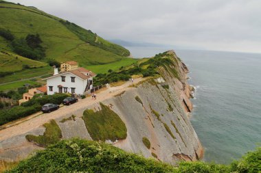Ermita San Telmo, Itzurun playa, Zumaia, İspanya, Temmuz 20119
