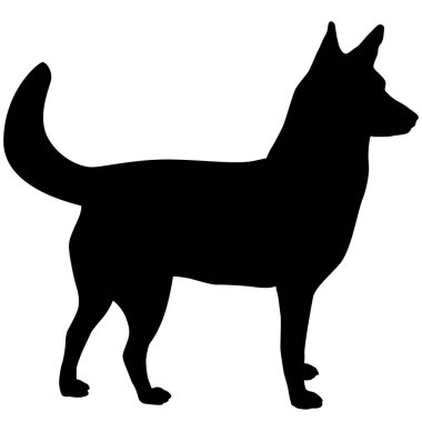 Köpek ikonu. İşaretler için basitleştirilmiş resim.