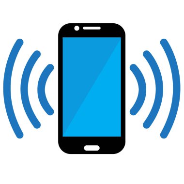 Telefon çalıyor. Gelen ve giden aramaları gösteren akıllı telefon simgesi.