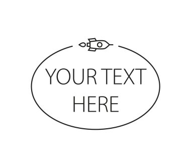 Yörüngede bir uzay gemisi var. Doğrusal logo