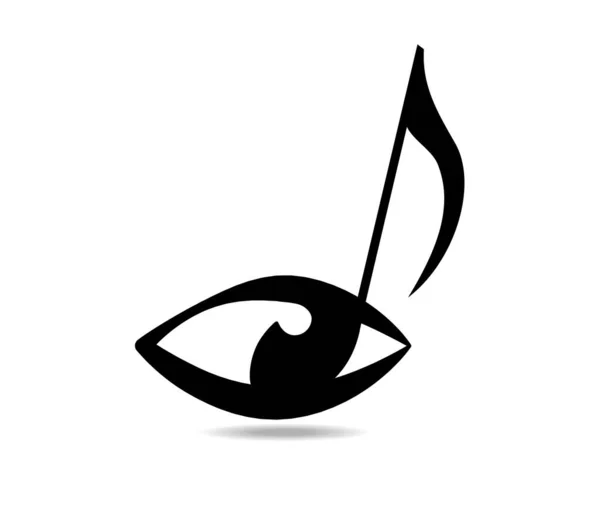 Human Eye Made Music Note — Stock Vector
