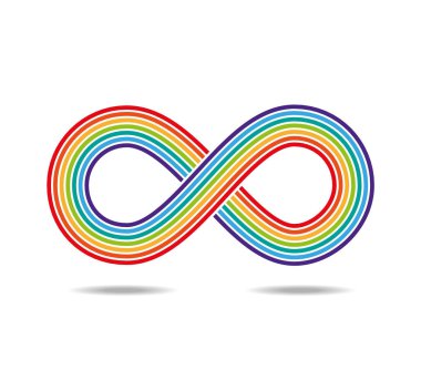 Gökkuşağından yapılmış Mobius döngüsü