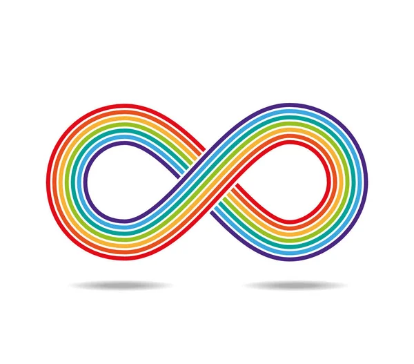 Mobius Bucle Hecho Arco Iris — Archivo Imágenes Vectoriales