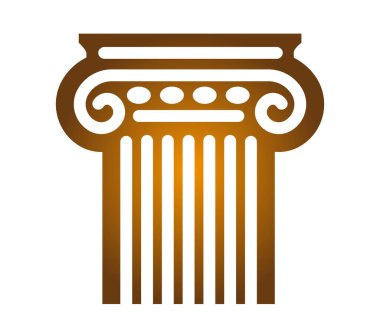 Antik İyonik altın sütunun başı